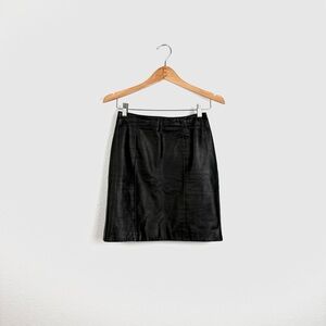 Black Leather Mini Skirt